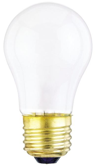 15W A15 Incandescent Frost E26 (Medium) Base, 120 Volt, Box, 2-Pack