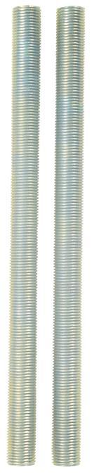 2 Steel Nipples Zinc-Plated 2" Long