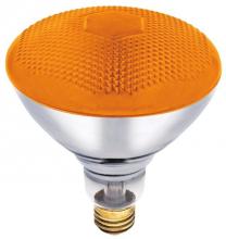 Westinghouse 441100 - 100W BR38 Incandescent Reflector Amber Flood E26 (Medium) Base, 120 Volt, Box