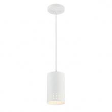 Westinghouse 6356700 - Mini Pendant Matte White Finish Perforated Metal Shade