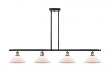  516-4I-BAB-G131 - Orwell - 4 Light - 48 inch - Black Antique Brass - Cord hung - Island Light