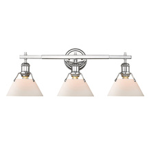 Golden 3306-BA3 CH-OP - Orwell 3-Light Vanity Light in Chrome with Opal Glass