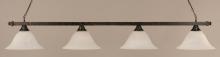 Toltec Company 804-BRZ-5831 - Four Light Bronze Alabaster Glass Pool Table Light