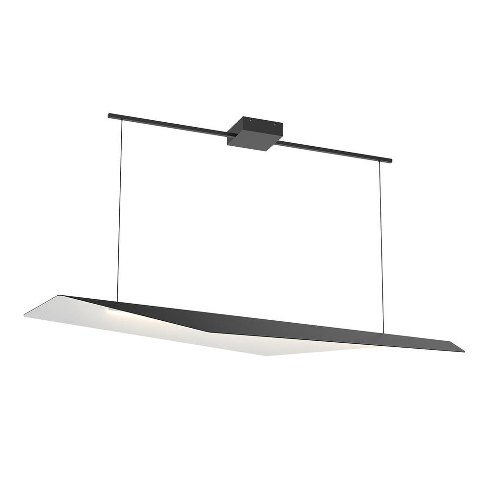 Taro 48-in Black/White LED Linear Pendant