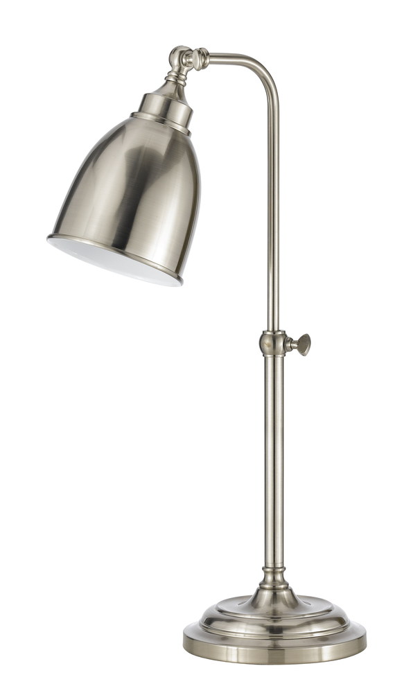 25" Height Metal Table Lamp in Brushed Steel