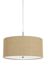 CAL Lighting FX-3627-1P - 8.5" Inch Tall Metal Pendant in Burlap Finish