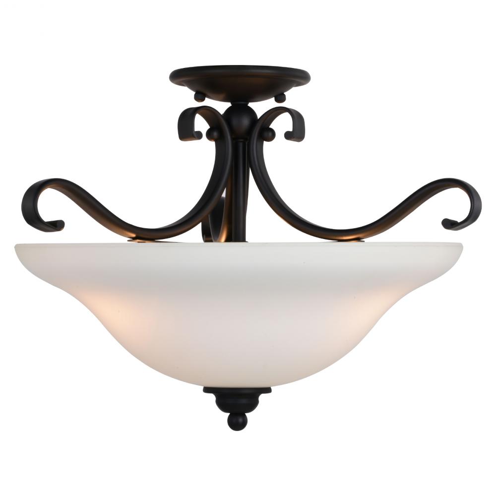 Monrovia 17-in. Semi-Flush Mount or Pendant (Dual Mount) Oil Rubbed Bronze