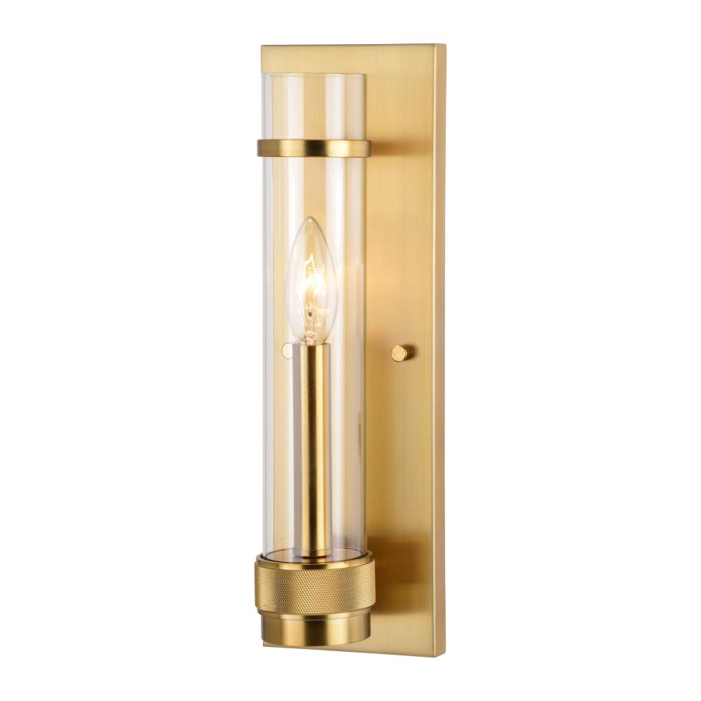 Bari 14-in.H Wall Light Satin Brass