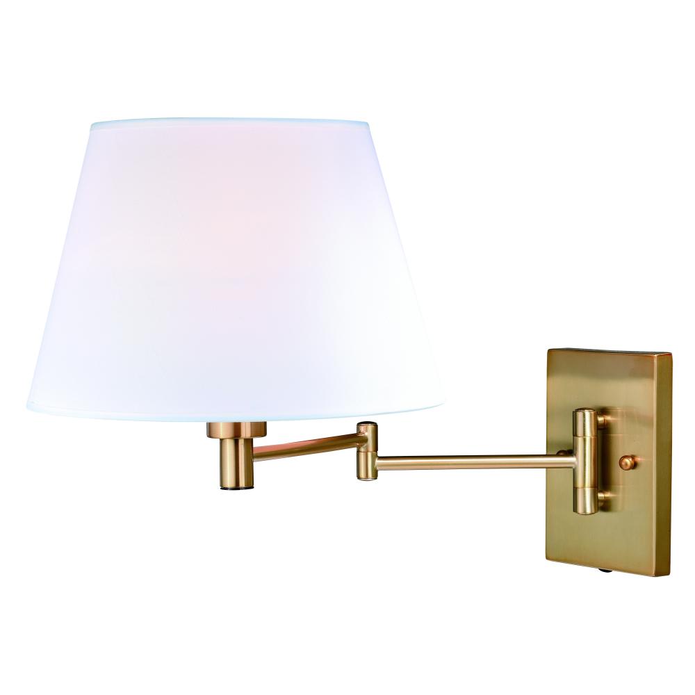 Chapeau Instalux Swing Arm Wall Light Natural Brass