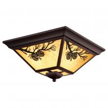 Vaxcel International T0665 - Douglas 14-in. Outdoor Flush Mount Warm Bronze