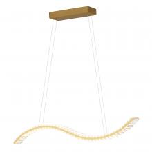 Vaxcel International P0428 - Edgewater 38-in. LED Linear Chandelier Gilded Brass