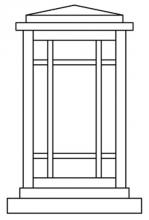 Arroyo Craftsman AVC-6GW-BK - 6" avenue column mount