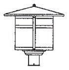 Arroyo Craftsman BP-17GW-BK - 17" berkeley post mount