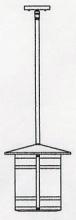 Arroyo Craftsman BSH-11LGW-BK - 11" berkeley long body stem hung pendant