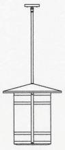 Arroyo Craftsman BSH-17LAM-N - 17" berkeley long body stem hung pendant