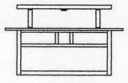 Arroyo Craftsman HCM-15DTGW-BK - 15" huntington close to ceiling mount, double t-bar overlay