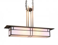 Arroyo Craftsman HCM-35DTGW-BK - 35" huntington mini-island pendant with double t-bar overlay