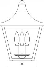 Arroyo Craftsman NAC-10CLR-BK - 10" Nantes column mount