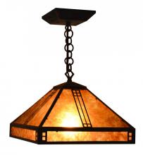 Arroyo Craftsman PH-12AM-BK - 12" prairie pendant