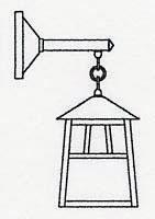 Arroyo Craftsman RB-8GW-RB - 8" raymond wall mount