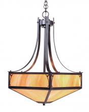 Arroyo Craftsman SGCH-20GW-BK - 20" saint george inverted chandelier