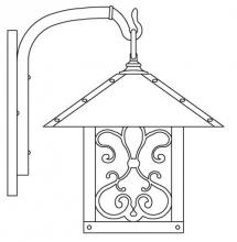 Arroyo Craftsman TRB-12ASGW-BK - 12" timber ridge wall bracket with ashbury  filigree