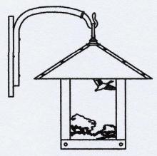 Arroyo Craftsman TRB-16GSAM-AB - 16" timber ridge wall bracket with goose filigree