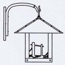 Arroyo Craftsman TRB-16HSAM-AB - 16" timber ridge wall bracket with horse filigree