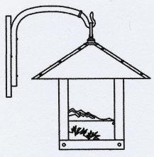 Arroyo Craftsman TRB-16TRGW-BK - 16" timber ridge wall bracket with trout filigree