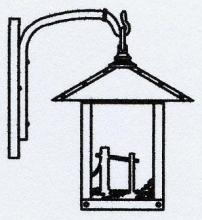 Arroyo Craftsman TRB-9HSAM-AB - 9" timber ridge wall bracket with horse filigree