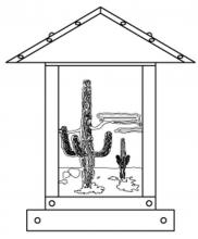 Arroyo Craftsman TRC-9CTAM-AB - 9" timber ridge column mount with cactus filigree