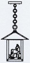 Arroyo Craftsman TRH-9HSGW-AB - 9" timber ridge pendant with horse filigree