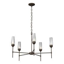 Hubbardton Forge 105060-SKT-05-CR - Luma 5 Arm Chandelier