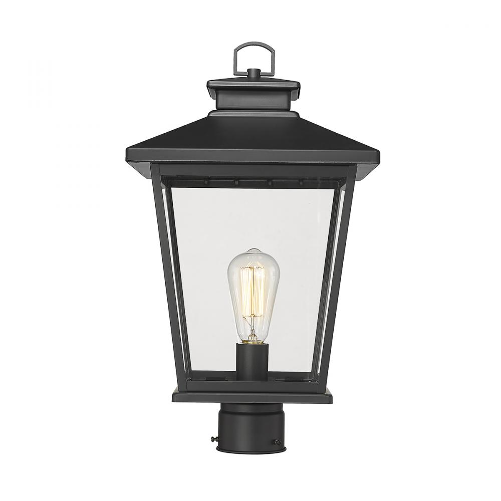 Bellmon 1-Light Outdoor Post Lantern Powder Coated Black