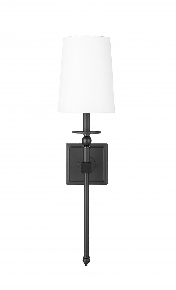 1-Light Wall Sconce Matte Black