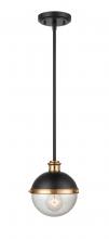 Millennium 4250-MB/AB - Ellmira 1-Light Pendant light Matte Black/ Aged Brass