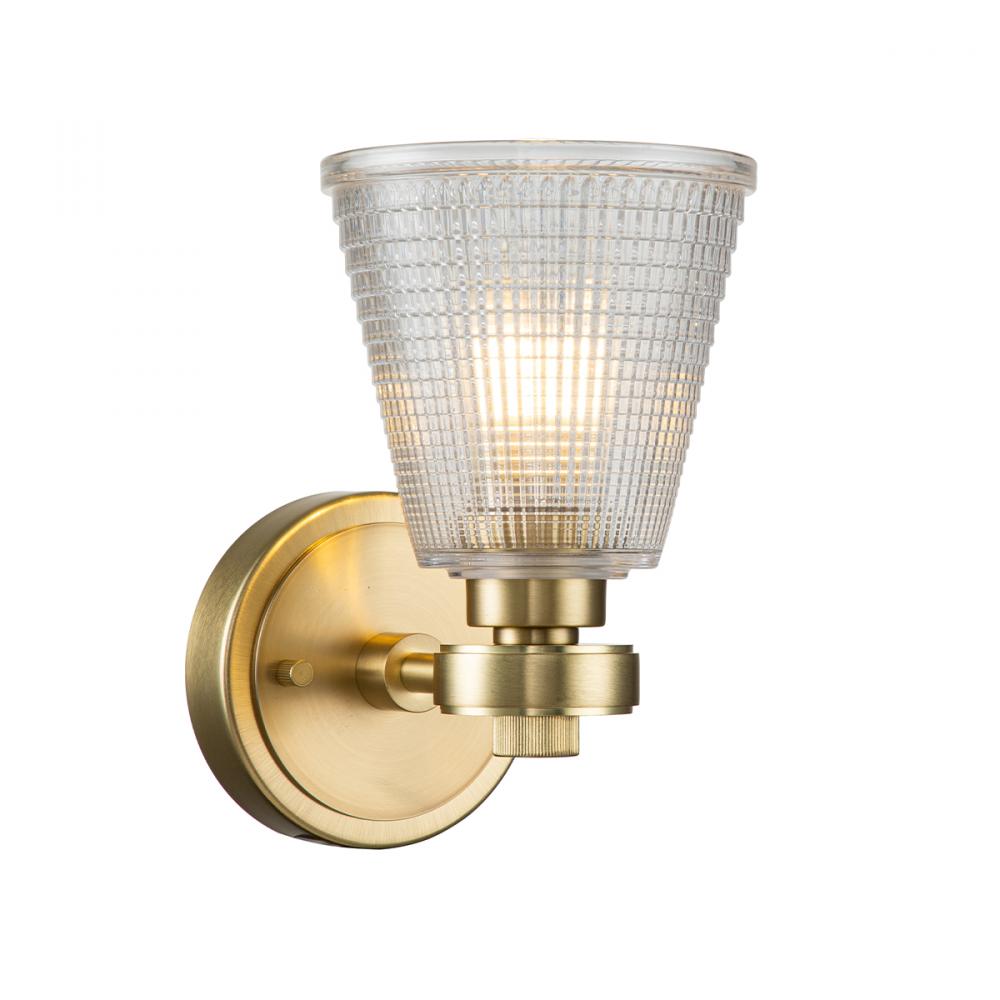 Gunnislake1 1 Light Bath Light in Brushed Brass