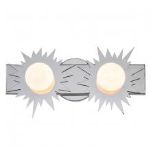 Lucas McKearn BB90417PC-2 - Soleil 2 Light Chrome Bath Vanity Light Star Shape