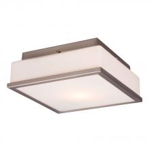 Galaxy Lighting 613501BN-113NPF - Square Flush Mount Ceiling Light - in Brushed Nickel finish with Opal White Glass