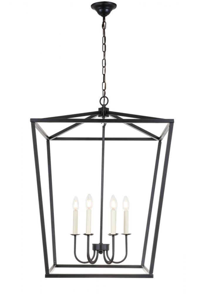 Maddox 6 light Black chandelier