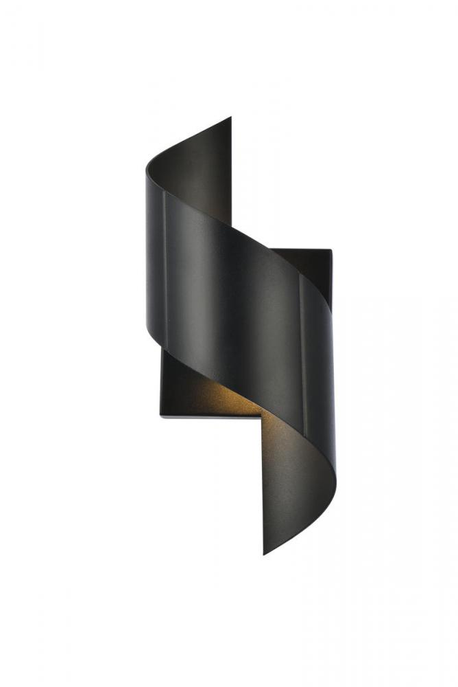 Raine Integrated LED wall sconce in black