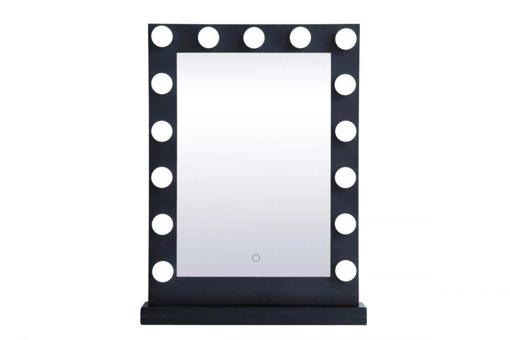 Brenda 24 inch by 32 inch plug in LED 5000K mirror in black