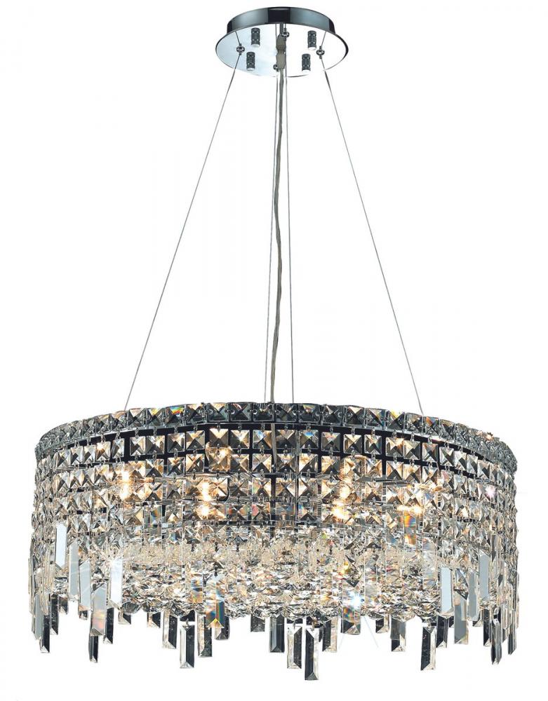 MaxIme 12 Light Chrome Chandelier Clear Royal Cut Crystal