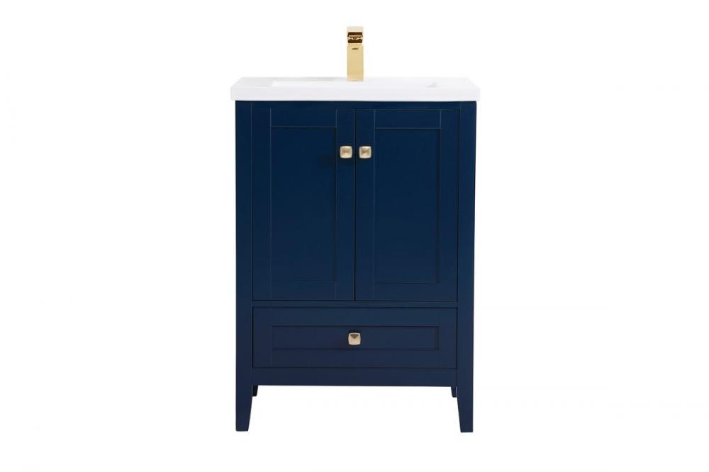 24 inch bathroom vanity in Blue