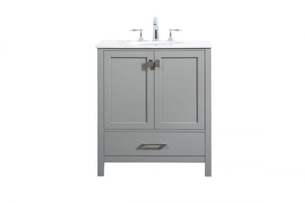 30 Inch Single Bathroom Vanity in Grey