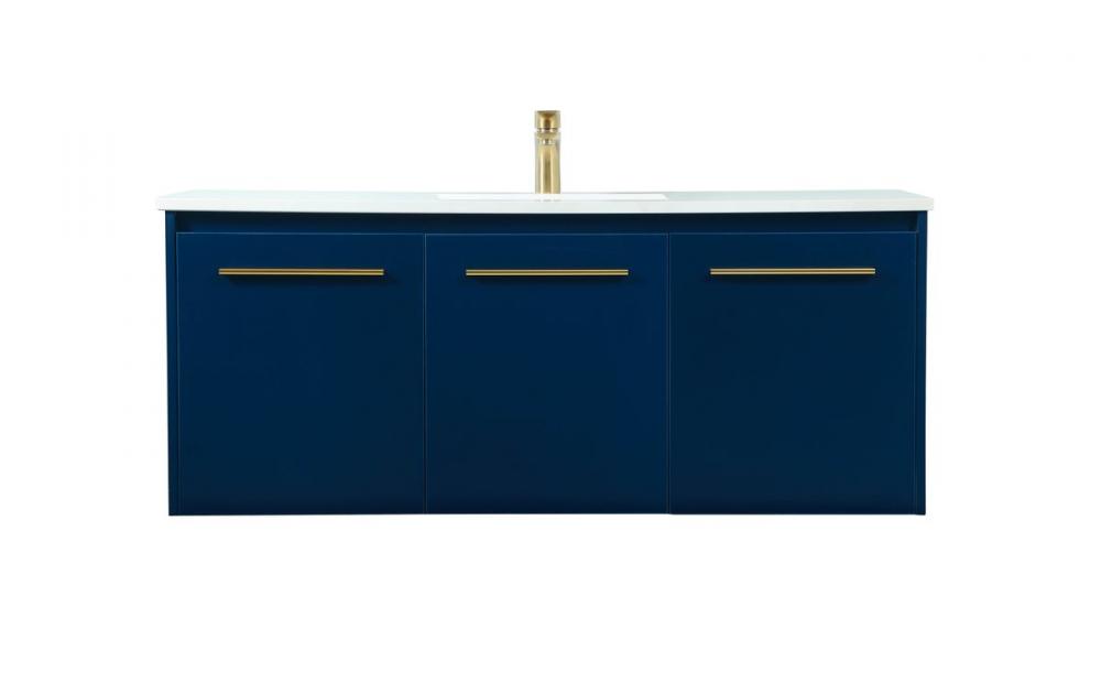 48 Inch Single Bathroom Vanity in Blue