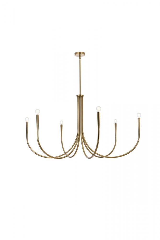 Layne 50 Inch Chandelier in Gold