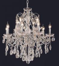 Elegant 2016D28C/RC - St. Francis 12 Light Chrome Chandelier Clear Royal Cut Crystal