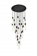 Elegant 2089G42BK - Aurora 42 inch Chandelier in Black