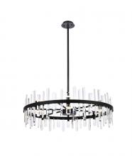 Elegant 2200D36BK - Serena 36 Inch Crystal Round Chandelier in Black